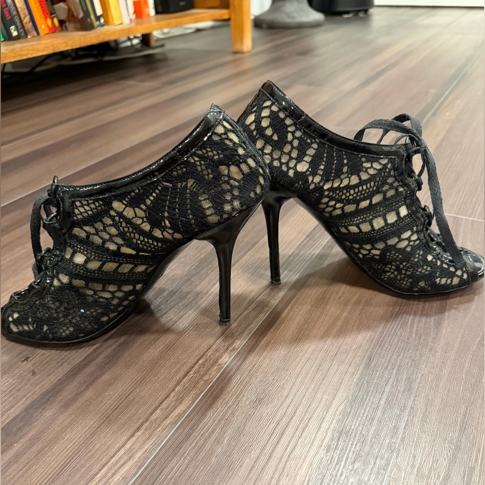 Dolce & Gabbana Black Lace Heels